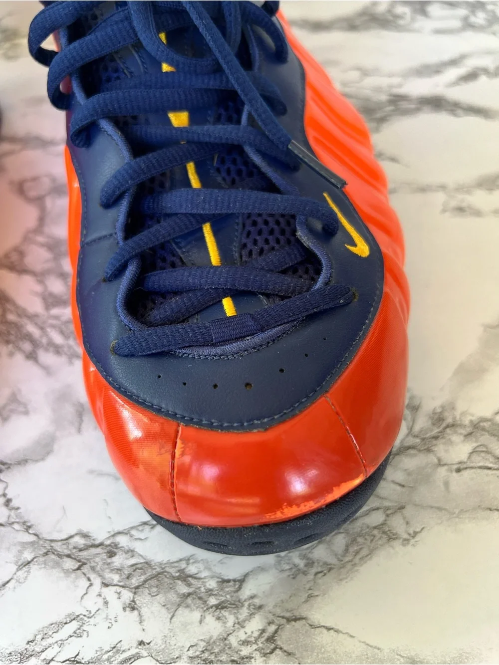 Nike Air Foamposite One Blue Void Rugged Orange Men’s Basketball Sneaker 13
